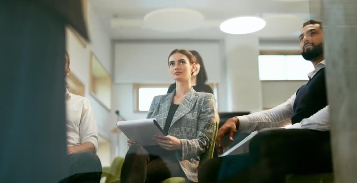 A professional work meeting.